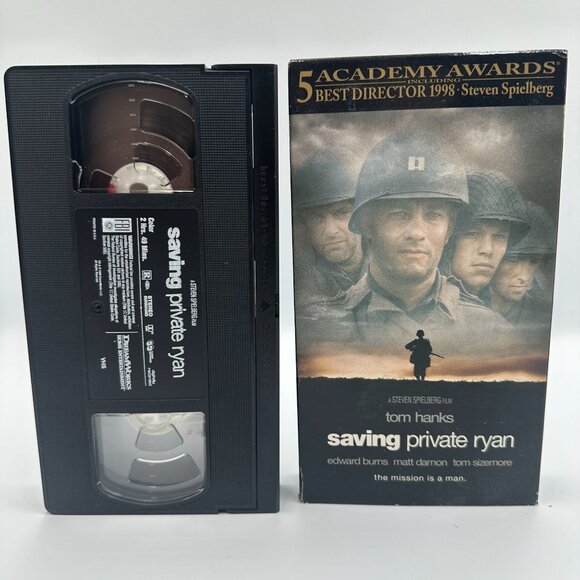 Saving Private Ryan VHS 1999 Drama Tom Hanks Steven Spielberg WWII Good - Picture 3 of 3
